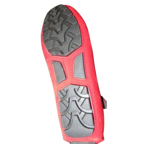 Royal Red Suede Leather Driving Loafers Moccasins size 46 or US 12 - Picture 10 of 11